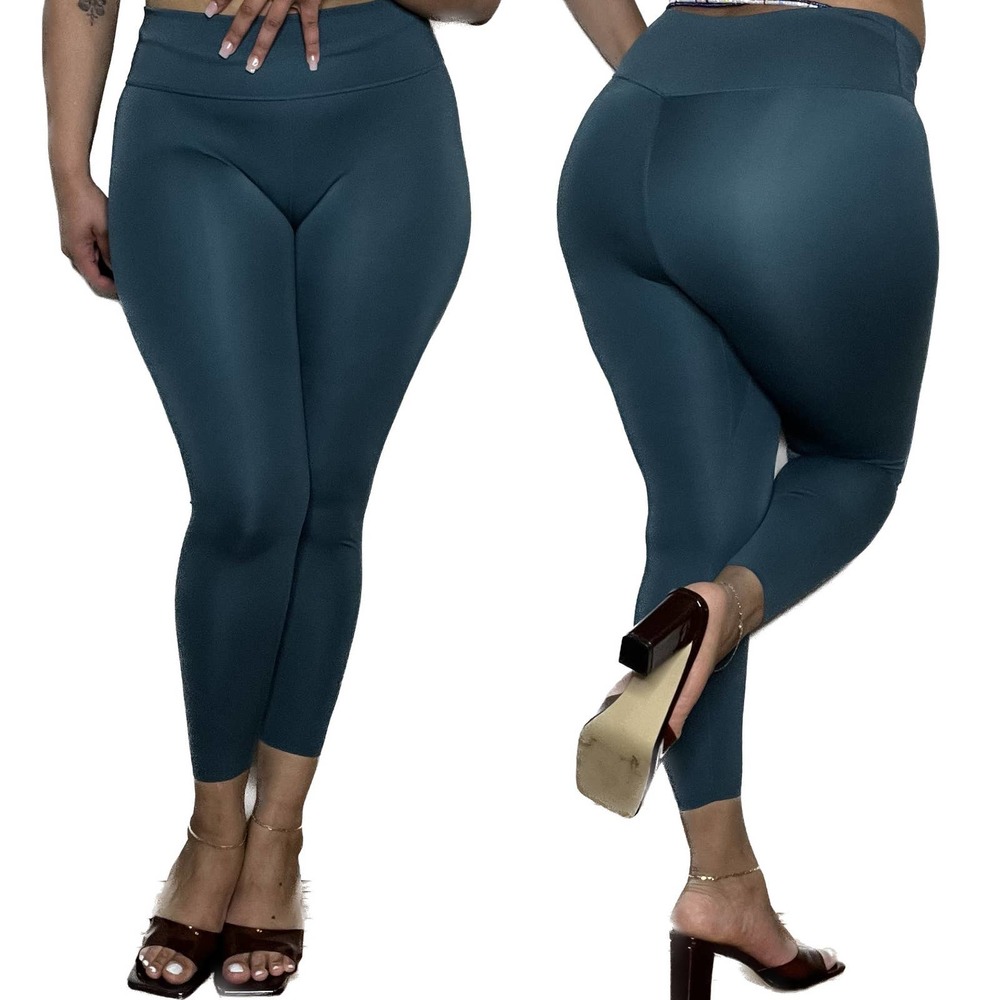 Teal Nike One Luze Mid-Rise 7/8 Pocket Leggings